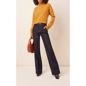 Current Elliott Vampires Wife Womens Shangri La Rigid Denim Wide Leg Jeans sz 24